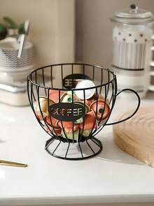 Estantería de almacenamiento de lujo al estilo nórdico para bocadillos y dulces, estantería de exhibición para mostrador de cafetería, organizador de cápsulas de café para el hogar - Multicolor - Ver 11