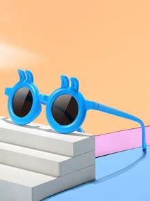 2pcs/Set New Kids Rabbit Fashion Glasses, Adorable Cartoon Fashion Baby Cute Rabbit Ear Photo Props Glasses - Multicolor - View 3