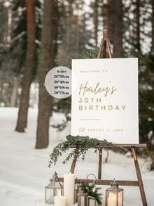 1 Custom Name Birthday Welcome Frameless Poster, Custom Canvas Poster, Birthday Welcome Sign Poster, Rose Gold Birthday Decor Background, Custom Date Birthday Party Decoration, Birthday Welcome Sign Decoration, Birthday Gift, Personalized Gift - Multicolor - View 6