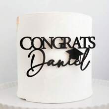Custom College Graduation Cake Toppers,Congrats Name Acrylic Cake Charm ,Graduation Cake Topper ,Grad Cap Cake Decor ,College Graduation Cake , Gold Cake Topper , 2025 Cake,Perfect Gift For Family & Friends & Classmates.