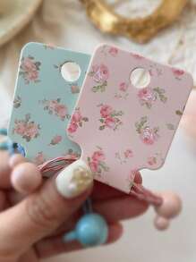 20/50/100pcs Flower Jewelry Display Cards Pink Yellow Floral Necklace Display Card Packaging Bracelet Making Kit Jewelry Organiser Retail Store Labels For Small Business Supplies