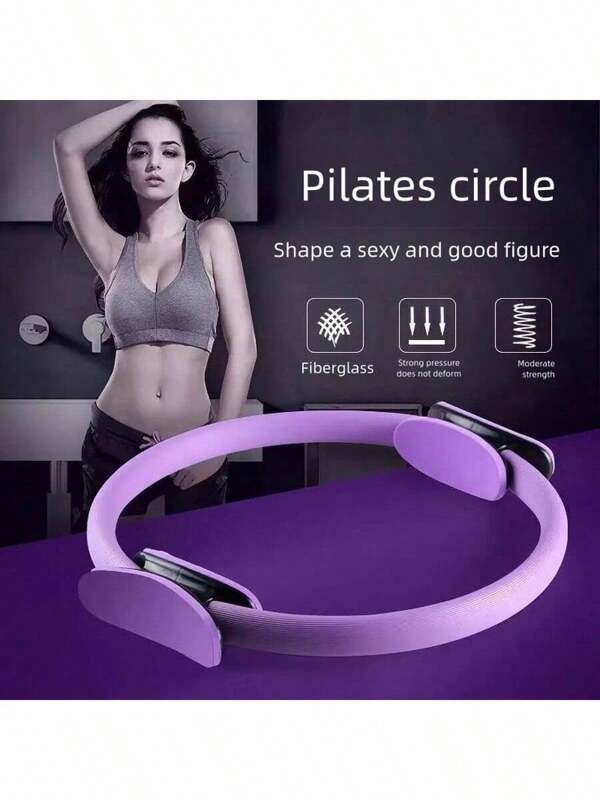 Anel de resistência multifuncional para Pilates com alças de espuma confortáveis - núcleo de aço durável reforçado, adequado para ioga, condicionamento físico e reabilitação, círculo de Pilates, ioga, exercícios de condicionamento físico, beleza das pernas, círculo mágico, alça crescente, círculo de cintura fina, braçadeira de perna multifuncional