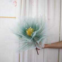 40cm bunte Tintenfisch-bemalte künstliche Pfingstrosenblumen, Fensterausstellungsdekor, Hochzeitszeremonie-Anordnung, Outdoor-Veranstaltungsdekor, Seide Netz Pfingstrose Großrequisit