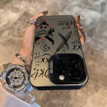 Esta elegante funda para teléfono presenta un diseño de demonio de graffiti y es compatible con varios modelos de , incluyendo 16Pro Max, 16Pro, 16Plus y versiones anteriores, soportando al menos 11 modelos. Esta elegante funda protectora también tiene características a prueba de golpes. - Mezcla de colores - Ver 6