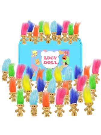 5/20/30/40pcs Mini Dolls, Toys Vintage Lucky Dolls Action Figures Cute Little Guys Collection, Arts Crafts, Party Favors(Random))