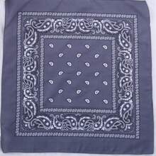 1 szt. Klasyczny retro styl uliczny z nadrukiem orzechów nerkowca Paisley kwadratowy szalik bandana, uniwersalny jako apaszka, opaska na głowę, opaska na nadgarstek, chusta na głowę, opaska na czoło, kieszonkowy kwadrat