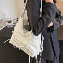 New Arrival Large Capacity Commuter Tote Bag, Versatile Chain Shoulder Crossbody High-End Backpack For Women - Black - View 7