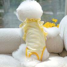 Braga tipo faja para mascotas con volantes, cómoda y transpirable, cintura y longitud de espalda ajustable, lavable y reutilizable, compatible con forros/almohadillas, adecuado para perros machos y hembras