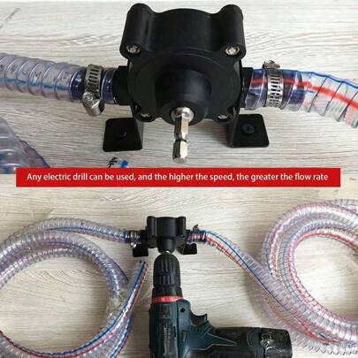 1 pezzo/2 pezzi Pompa ad acqua elettrica per uso domestico, non include la testina per trapano elettrico. Pompa per olio, auto-adescante, pompa centrifuga, pompa dell'acqua piccola e pratica, di forma quadrata o ovale