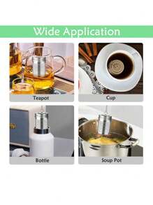 1pc Tea Infuser For Loose Tea, 304 Stainless Steel Tea Diffuser Filter With Chain Hook, Ultra Fine Mesh Tea Infuser For Teapots, Mugs, Water Bottles, Coffee, Spices And Condiments. Back To School