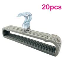 20/10/5/1 Stück Samt Hosenbügel, Samt Hosen Bügel mit 360° schwenkbaren Haken, platzsparender Kleiderschrank Organizer, rutschfeste Beschichtung, Multifunktional für Jeans, Schals, BHs und Handtücher