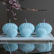 1pc Pearl Shell Scented Candle, Suitable For Wedding Decor, Romantic Candlelight Dinner, Holiday Decoration, Available In Multiple Colors & Sizes