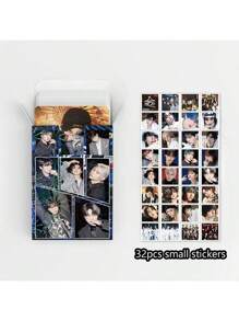 Banpresto Confezione regalo contenente 60 carte LOMO e 32 adesivi, carte fotografiche HD, accessori per fotoripresa, ideale come regalo di Natale