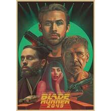 1 pezzo cartellone decorativo in tela da parete moderno con opera d'arte vintage del film Blade Runner 2049, ideale per decorare casa, sala, camera da letto, regalo opzionale con cornice