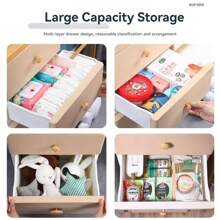 7/6/5/4/3-Layer Drawer Style Storage Cabinet, Large Capacity, Simple Decoration, Easy Installation, Suitable For Home, Living Room, Dining Room, Bedroom, Bathroom, Kitchen - Can Be Used To Organize Clothes, Cosmetics, Jewelry, Bags, Snacks