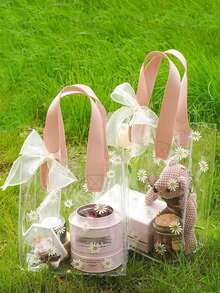 20 pezzi/1 pezzo Sacchetti regalo con margherite, sacchetti per confezione di abbigliamento, sacchetti della spesa, sacchetti per feste, sacchetti portatili in PVC trasparente, borse cosmetiche, sacchetti per confezione di abbigliamento, sacchetti regalo per feste di compleanno e matrimoni, borse tote fatte a mano, bomboniere per feste, decorazioni per compleanni, decorazioni per bomboniere, decorazioni per matrimoni, articoli essenziali per vacanze, contenitori da cucina, regali per gli ospiti del matrimonio, regali personalizzati, San Valentino, articoli essenziali per matrimoni, regali per damigelle, regali per donne, bomboniere per gli ospiti del matrimonio - Rosa - Visualizzare 10