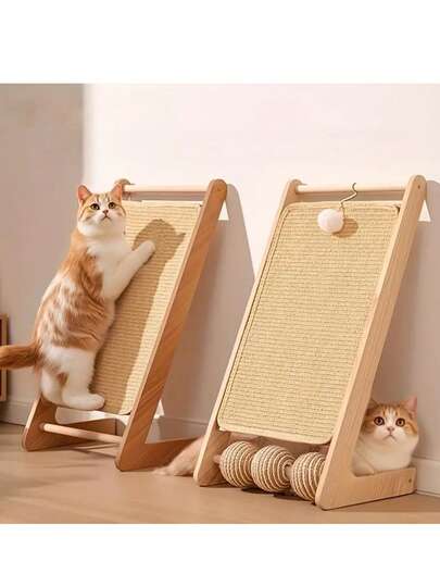 1 个坚固的剑麻猫抓板 - 整洁，沙发 - 专为锻炼和休息而设计 - 送给猫咪的完美礼物，猫咪最喜欢的礼物，以及一些额外的家庭预防沙发