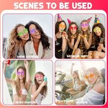 12pcs/Set Heart Shape Glasses Love Glasses For Men & Women - Holiday Party Supplies, Christmas