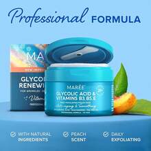 MAREE Glycolic Acid Polishes - Toner Pads For Face Cleansing - Tea Tree Oil, Salicylic Acid & Vitamins E, B3, B5 - Facial Peel & Radiance Deep Cleaning Effect - 50 Count Halloween Christmas New Year - Glycolic Pads 2 Pack - 查看 6