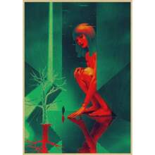 1 pezzo cartellone decorativo in tela da parete moderno con opera d'arte vintage del film Blade Runner 2049, ideale per decorare casa, sala, camera da letto, regalo opzionale con cornice