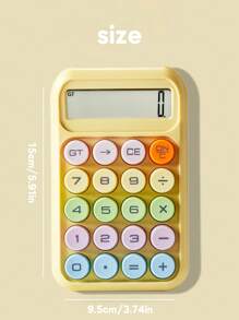 1pc Dopamine Color Series Calculator, Large Buttons, Desktop Calculator, 12-Digit Display Screen, Desktop Calculator, ABS Shockproof Material. Cute Calculator, Suitable For Teachers, Students, Office,School Supplies,Back To School
