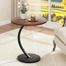 Tavolino rotondo vintage da salotto, tavolino da caffè leggero, tavolo da patio - decorazione moderna per il soggiorno, salvaspazio per soggiorno, cucina e camera da letto