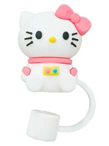 Sanrio 1 pezzo Coperchio in silicone kawaii a forma di personaggi della serie Sanrio Hello Kitty, My Melody, Kuromi, Cinnamoroll per tazze e bicchieri con cannucce, accessori, articoli per la scuola