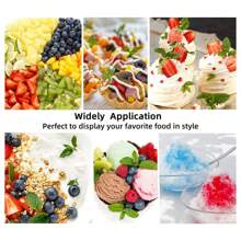 100/50/20pcs Transparent Mini Dessert Cups, Creative Flower Shaped Pudding Cups, Appetizer, Ice Cream, Yogurt, Mousse, Tiramisu Cups, Fruit Salad Party Bowls, Ideal For Birthday Party, Wedding, Baby Shower, Catering, Cocktail, Buffet, Graduation Ceremony, Holiday Dinner, Festival Gathering