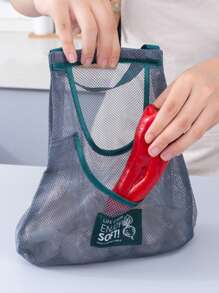 1/2 piezas Bolsa de malla de almacenamiento de cocina versátil - Organizador montado en la pared para frutas, verduras, jengibre y ajo, bolsa de gran capacidad, artículos de almacenamiento y organización de cocina, canastas de malla de cocina ahorradoras de espacio, accesorios de cocina (Revise cuidadosamente el tamaño antes de realizar el pedido)