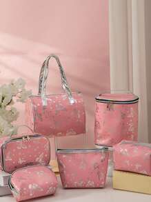 1 Stück Make-up Tasche mit Schmetterlings-Design, Make-up Etui mit großer Kapazität, luxuriöse Make-up Tasche, feminine Make-up Tasche, tragbarer Reise-Kosmetik-Organizer, Handgepäck Make-up Tasche, flugzeuggeeignet, Geschenkidee, stilvolle Tasche mit hohem Volumen
