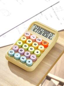 1pc Dopamine Color Series Calculator, Large Buttons, Desktop Calculator, 12-Digit Display Screen, Desktop Calculator, ABS Shockproof Material. Cute Calculator, Suitable For Teachers, Students, Office,School Supplies,Back To School