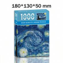 1000PCS Starry Night Puzzle, Decompression Mini Puzzle Toys With Jigsaw Pieces And Drawing Paper, Best Gift For Adults Artwork And Family Game - Starry Sky - Moonlight Hut - Dolphins - Ocean World Puzzle - High Difficulty Puzzle - Leisure And Stress Relief - Gifts