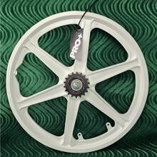 PRO+ 20" BMX Bicycle GT Style Mag Wheels - White With 6 Spokes, Ideal For BMX Bikes