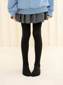 1/2/4 双女童舞蹈紧身裤、儿童紧身裤、幼儿无脚紧身裤、黑色、纯色、不透明无脚长袜、薄款、高弹无脚连裤袜、黑色舞蹈袜、休闲适合日常穿着、学院风可爱风格舞蹈裤、春夏/四季常规无脚裤、适合学生日常聚会、搭配裙子、短裤、平底鞋、返校紧身裤、返校季、学生、新学期、返校、教室