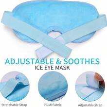 1 pièce Masque de beauté yeux en gel PVC réutilisable, masque de beauté aux yeux frais et chauds, masque rafraîchissant et apaisant pouvant soulager la fatigue partielle des yeux, convient aux étudiants et aux travailleurs de bureau.