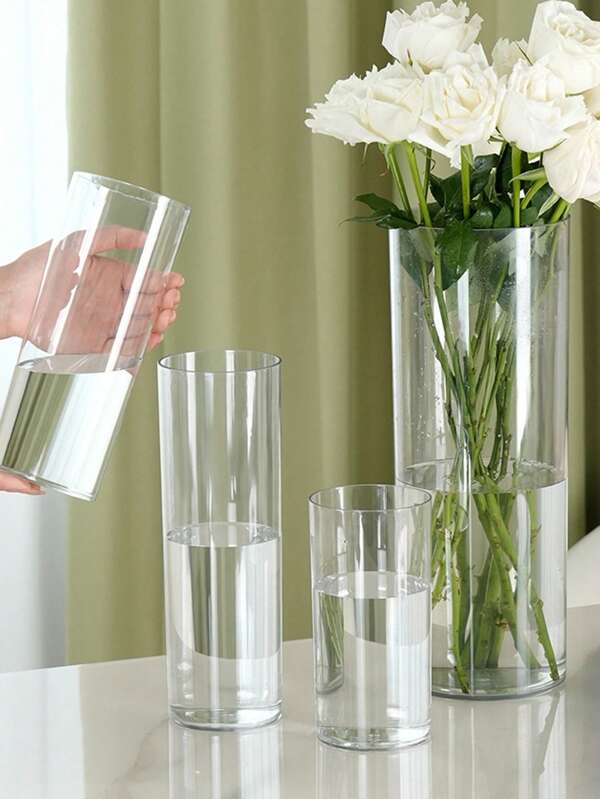 1 transparante vaas van acrylplastic, breukvaste plantenbak voor waterplanten, aquarium, grote vaas