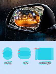 Film transparent haute protection pour rétroviseur de voiture - Film de protection contre la pluie et le brouillard pour les rétroviseurs latéraux et arrière, avec une transparence optique à 99%, un revêtement hydrophobe nano-micronique, une protection contre l'eau, l'huile, la poussière, le brouillard, les rayures et l'éblouissement