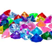 5颗/10颗/20颗/30颗亚克力水钻，亚克力宝石装饰玩具，鱼缸花瓶填充物，生日派对小礼物，礼品袋填充物，皮纳塔填充物，款式和颜色随机，派对回礼袋填充物，减压玩具 - 彩色 - 查看 6
