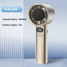 120 Gears Mini Portable High Speed Fan USB Rechargeable 1800mAh Wireless Handheld Electric Fan For Outdoor Camping Home