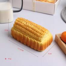 1pc Realistic Slow Rebound Bread, Egg, And Toast Model, Squish & Squeeze Pastry Prop, Decorative Piece, Soft Wet PU Material - Multicolor - View 11