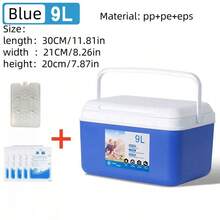 1 个绝缘冷藏箱，颜色有绿色、蓝色、红色、橙色，适合露营、户外摊位使用 - 彩色 - 查看 19