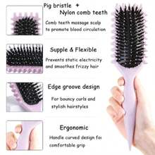热销新款卷发梳-卷发梳定型梳，适用于卷发，卷发梳，适用于湿发，塑造和定型女士卷发 - 彩色 - 查看 7
