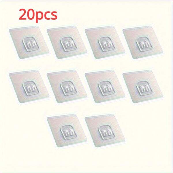 10/20pcs Wall Mounted Adhesive Hooks, Wire Rack, Clip-In Fixture Organizers, For Hanging Keys Accessories, Home Storage Organizer, Bedroom, Bathroom, Kitchen, Office, Utility Hooks