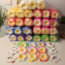 4pcs Hawaiian Flower Hair Clips, Plumeria Hair Clips 2.5 Inch Artificial Flower Hair Clips, Seaside Hawaiian Hair Accessories For Holiday Beach Party, Suitable For Women And Men, Seaside Style Elegant, Bohemian Style, Colorful Plumeria Headdress, Romantic Couple Travel Hair Clips Valentine's Daysummer Claw Clips Hair Claws Hair Barrettes, School Stuff