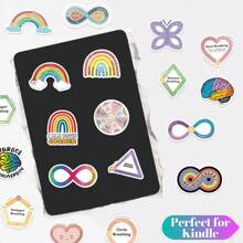 50 pezzi Adesivi estetici per tranquillizzare i sensi, adesivi in vinile per scrapbooking, diario, paraurti, skateboard, bottiglie d'acqua, cartoni animati, elmetti e auto