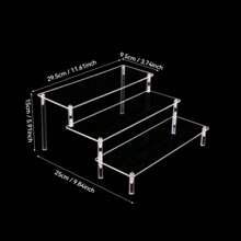 Self Installed 1-4 Layers Acrylic Display Frame Paper Cup Perfume Doll Display Frame Transparent Trapezoidal Doll Storage Rack