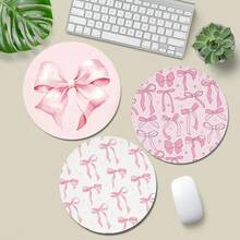 1 Peça Tapete de Mouse Fofo, Tapete de Mouse Redondo para Escritório com Base Antiderrapante de Borracha, Tapete de Mouse Portátil Pequeno, Tapete de Mouse de Borracha para Computador Portátil, Adequado para Meninas e Meninos, para Escritório, Casa, Estudo e Games, 20*20*0,2cm - Multicolorido - Visão 1