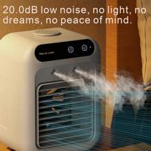 [Enfriador de aire portátil compacto] Enfriador de aire portátil y compacto sin necesidad de importar - Modo de doble velocidad, humidificador, acondicionador de aire evaporativo de espacio personal para uso en el hogar y la oficina