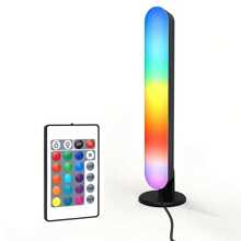 1/2pcs, Rgb Led Light Strip, Colorful Horizontal/Vertical Strip Lights With Base, Bedroom Ambient Light Can Connect To Any 5v Usb Power Supply With Remote Control