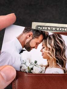 Personalized Custom Boyfriend Note Card Picture Metal Card Gift Boyfriend Photo Gift Boyfriend Valentine's Day Wallet Card Gift - Silver - View 5